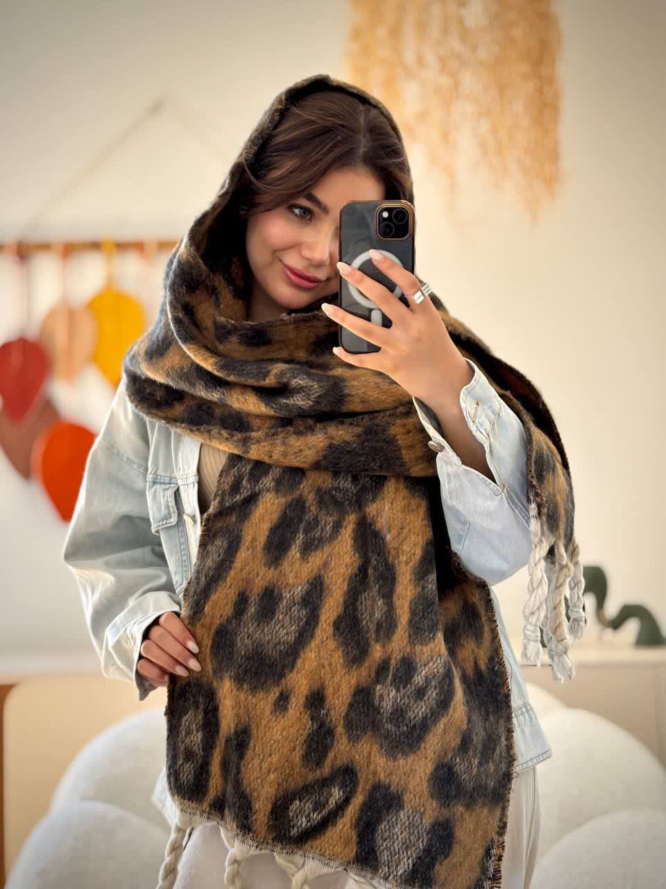 شال موهر زمستانی(بیگ اسکارف)