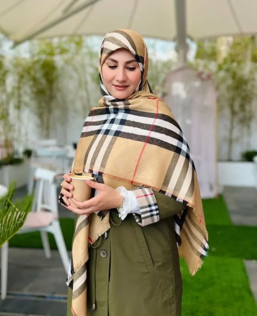 روسری کشمیرباربری شاین دار